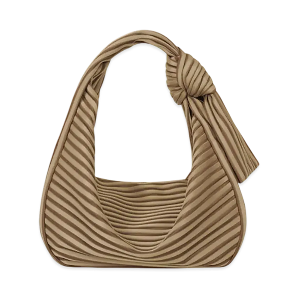 ISSEY MIYAKE Linear Knit Bag-56 "Greige"