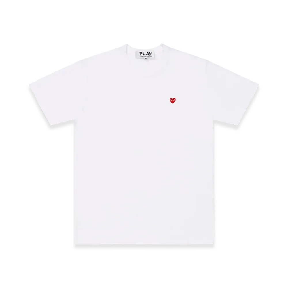 PLAY COMME des GARCONS T-Shirt With Small Red Heart "White"