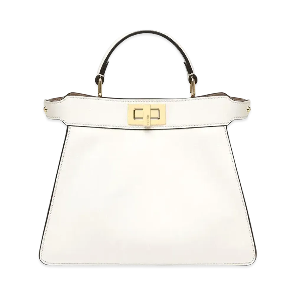 FENDI Peekaboo Iseeu Small Leather Bag "White"