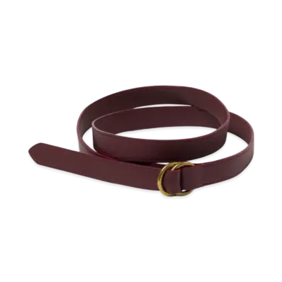 AURALEE Double Ring Buckle Belt "Burgundy"