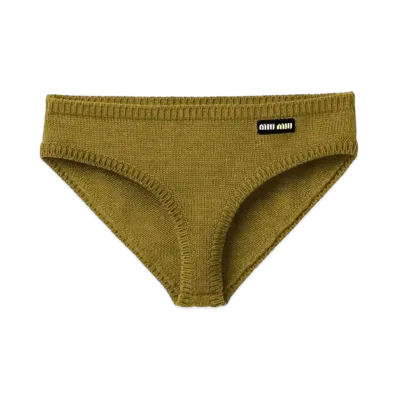 MIU MIU Women's Cashmere Panties "Fern Green"
