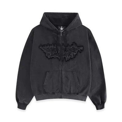 Unknown London Dagger Patch Zip Hoodie "Black"