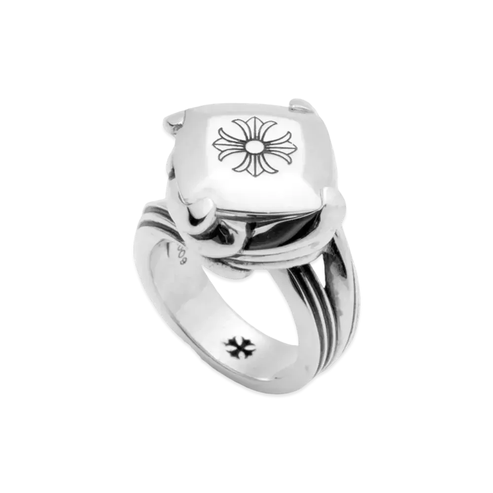 Chrome Hearts Cocktail Ring CH Plus Stone "Silver"