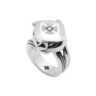 Chrome Hearts Cocktail Ring CH Plus Stone "Silver"