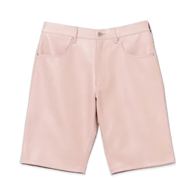 BEAMS FUTURE ARCHIVE Leather Like Shorts "Dusty Pink"