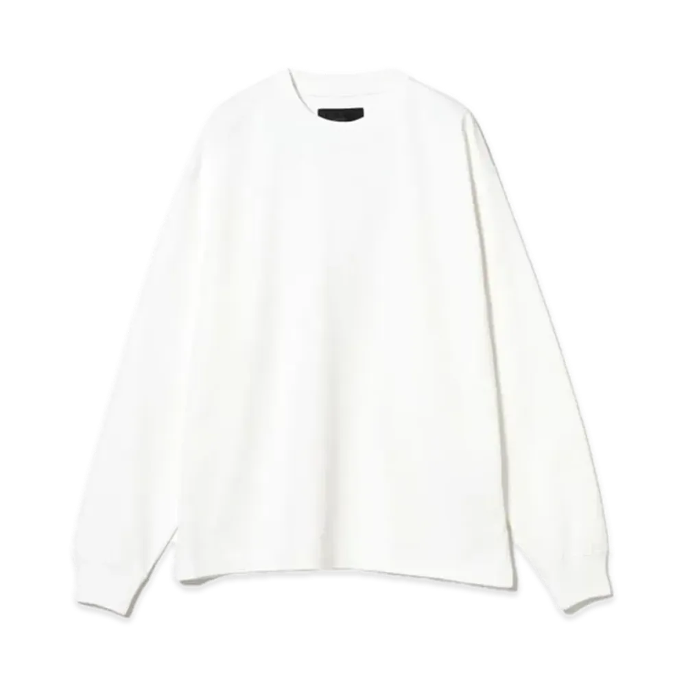 BEAMS Suvin Cotton Long Sleeve T-Shirt "White"