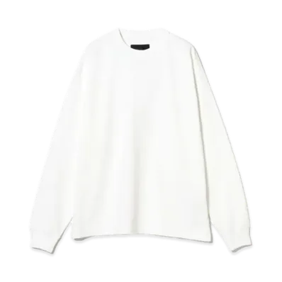 BEAMS Suvin Cotton Long Sleeve T-Shirt "White"