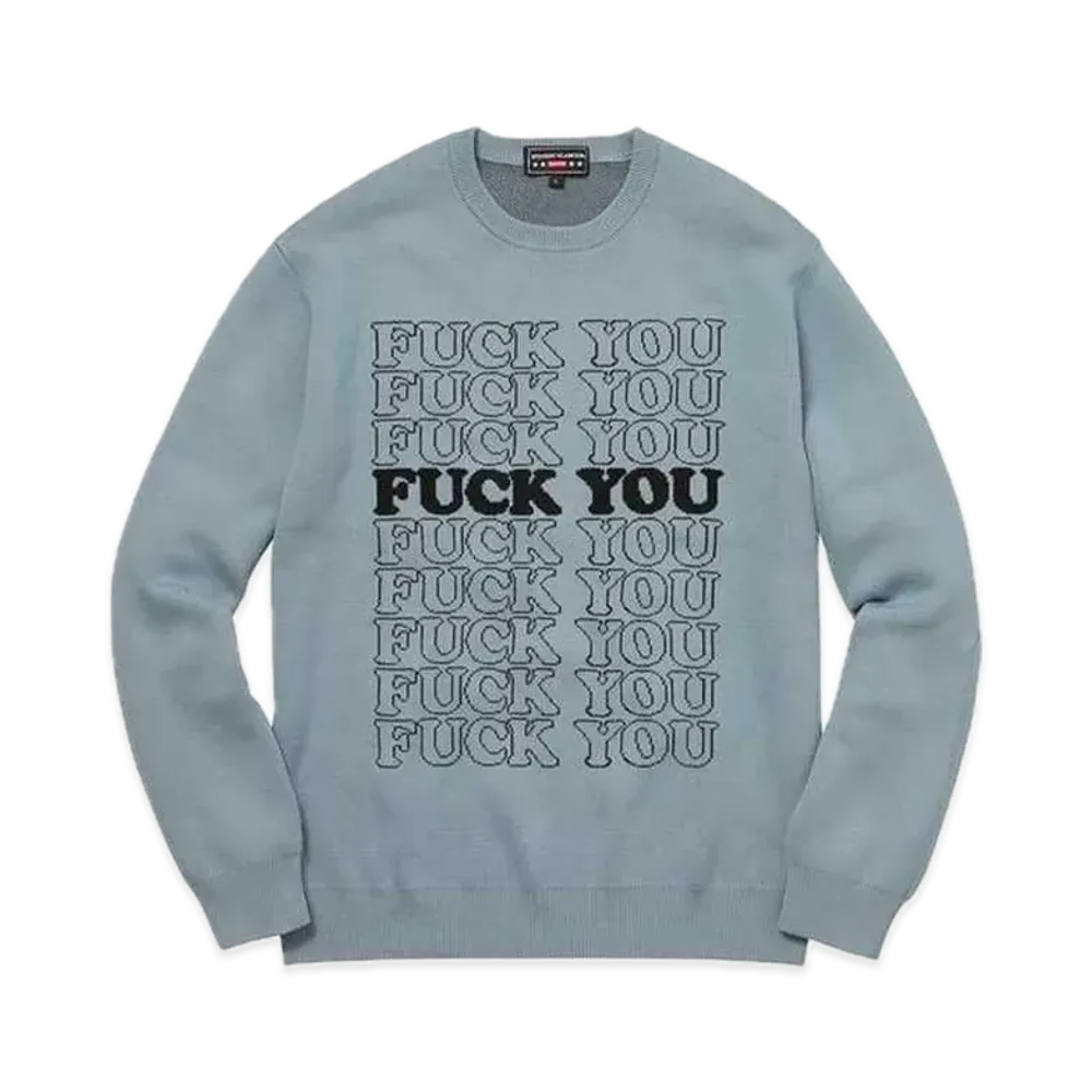 Supreme x HYSTERIC GLAMOUR Fuck You Sweater "Light Blue"