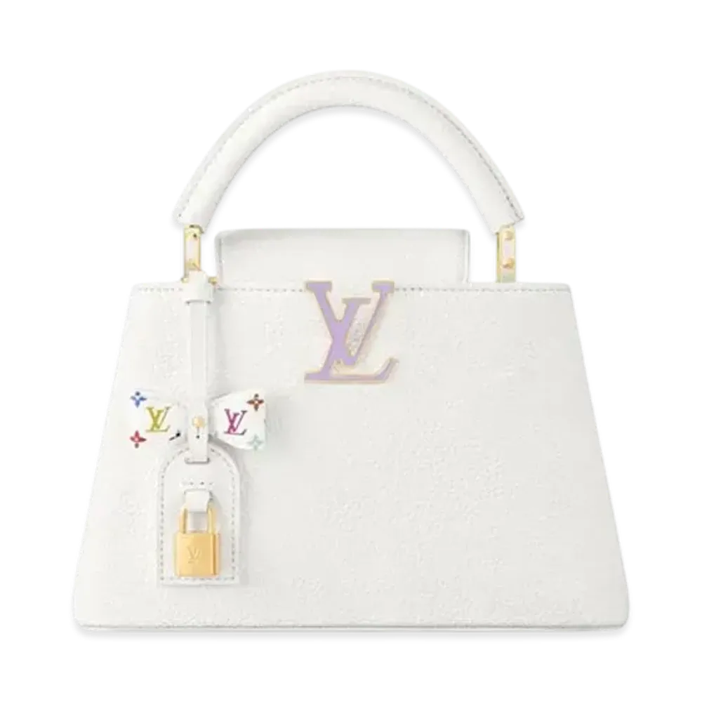 Louis Vuitton x Takashi Murakami Capucines BB "Blanc"