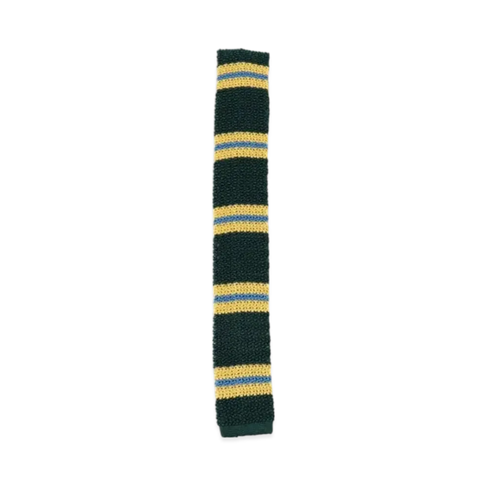 BEAMS Silk Knit Tie Stripe "Green"