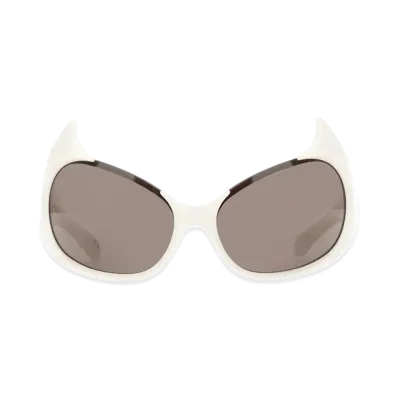 BALENCIAGA Gotham Cat Sunglasses "White"