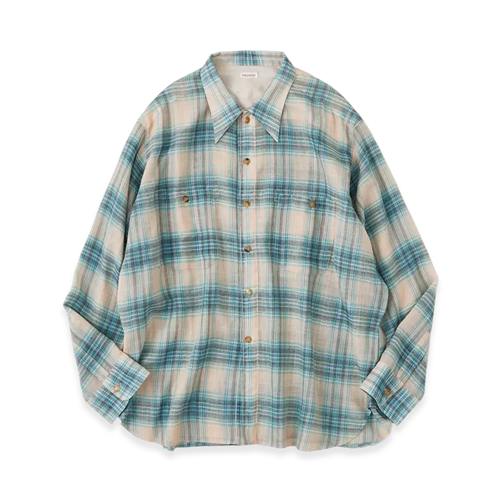 NICENESS Tommy Multicolor Ombre Work Shirt "Beige"