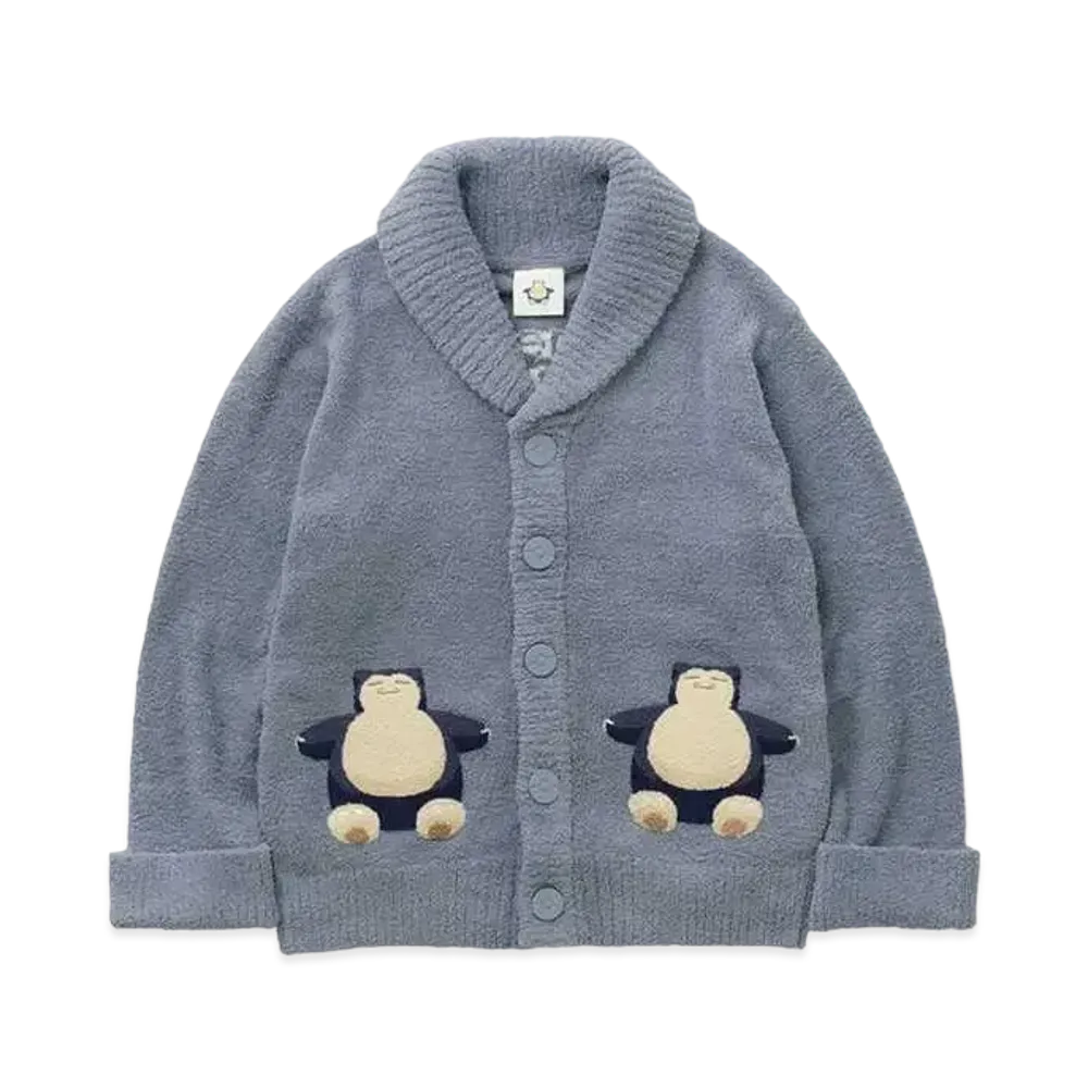 GELATO PIQUE x Pokemon Sleep Unisex Babymoko Jacquard Shawl Cardigan #1 "Navy"