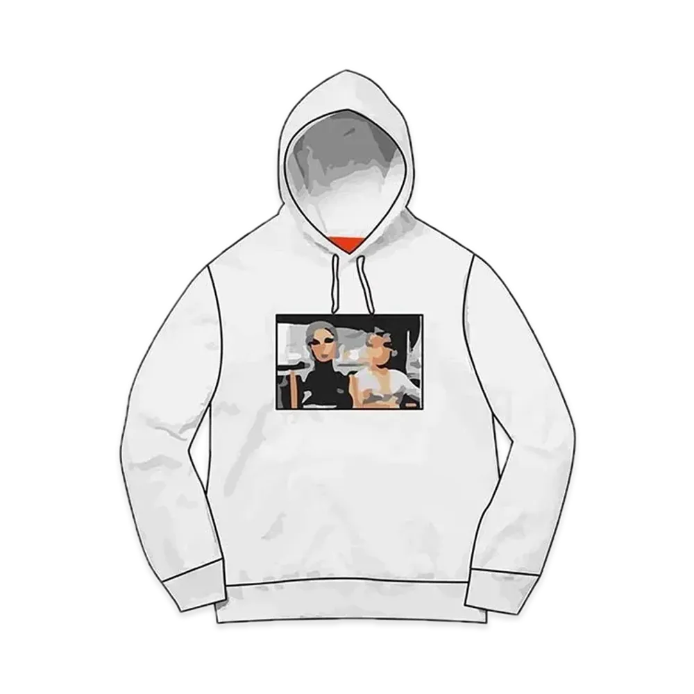Supreme Nan Goldin Misty and Jimmy Paulette Hooded Sweatshirt "Grey"