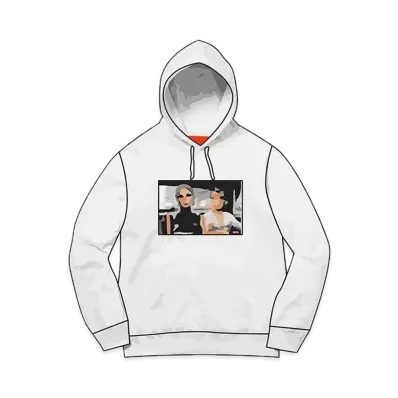 Supreme Nan Goldin Misty and Jimmy Paulette Hooded Sweatshirt "Grey"