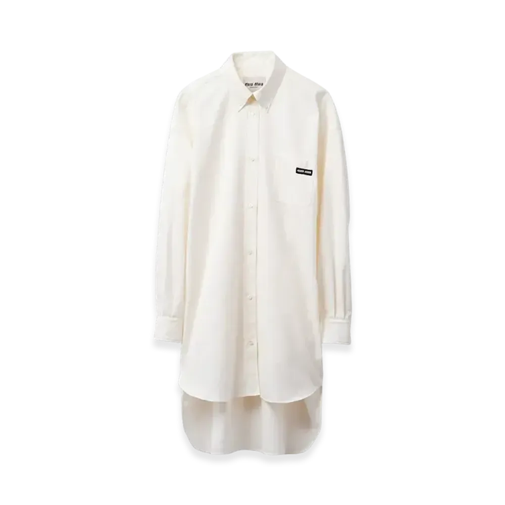MIU MIU Women's Poplin Dress "White"