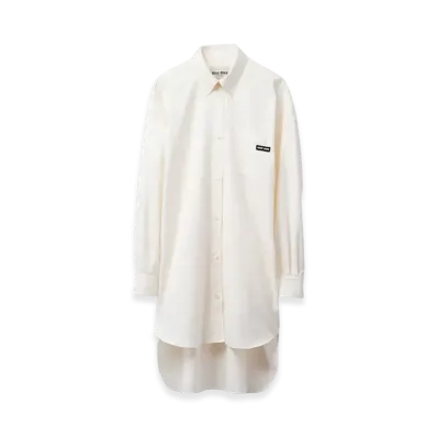 MIU MIU Women's Poplin Dress "White"