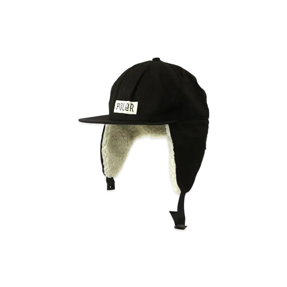POLeR Cotton Flap Cap "Black"