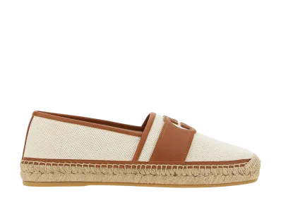 GUCCI Ivory Canvas Espadrilles "Brown"