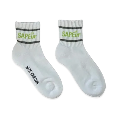 SAPEur Ankle Socks "White/Lime"