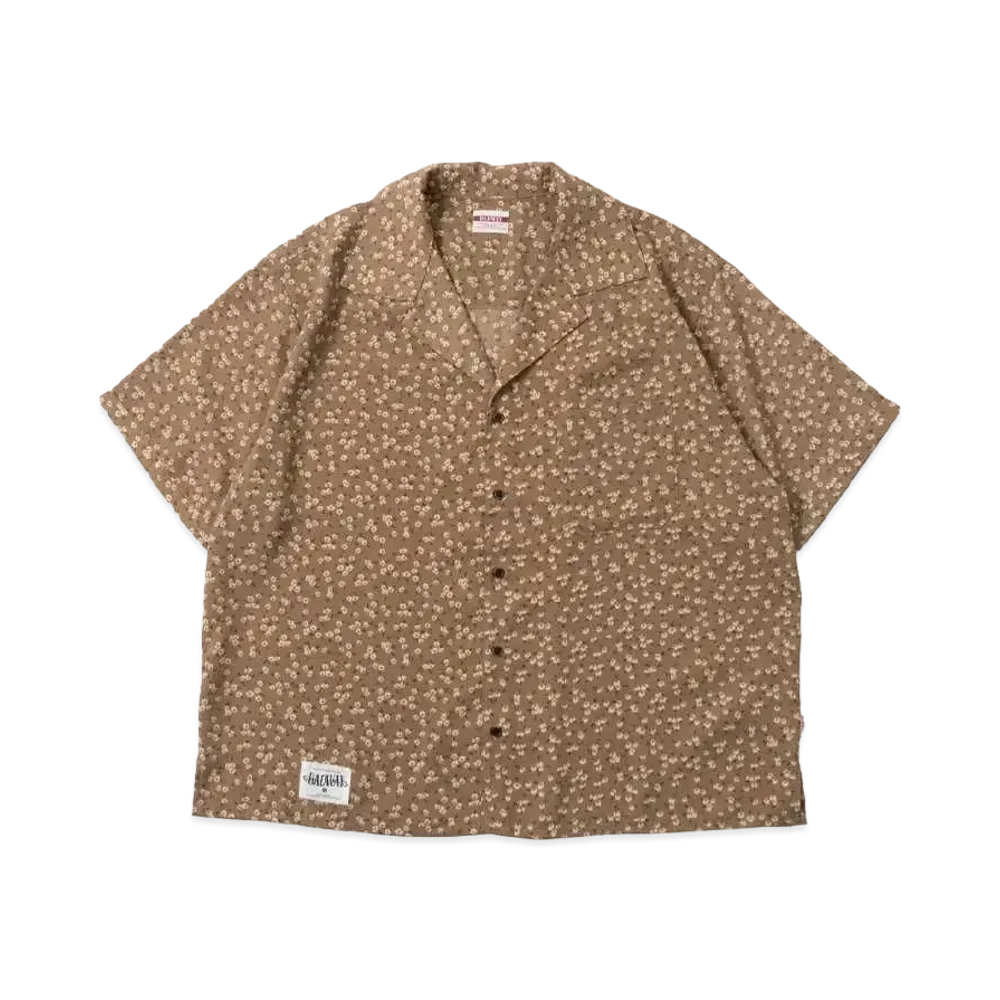 BADWAY Small Margaret Open Collar Shirt "Beige"