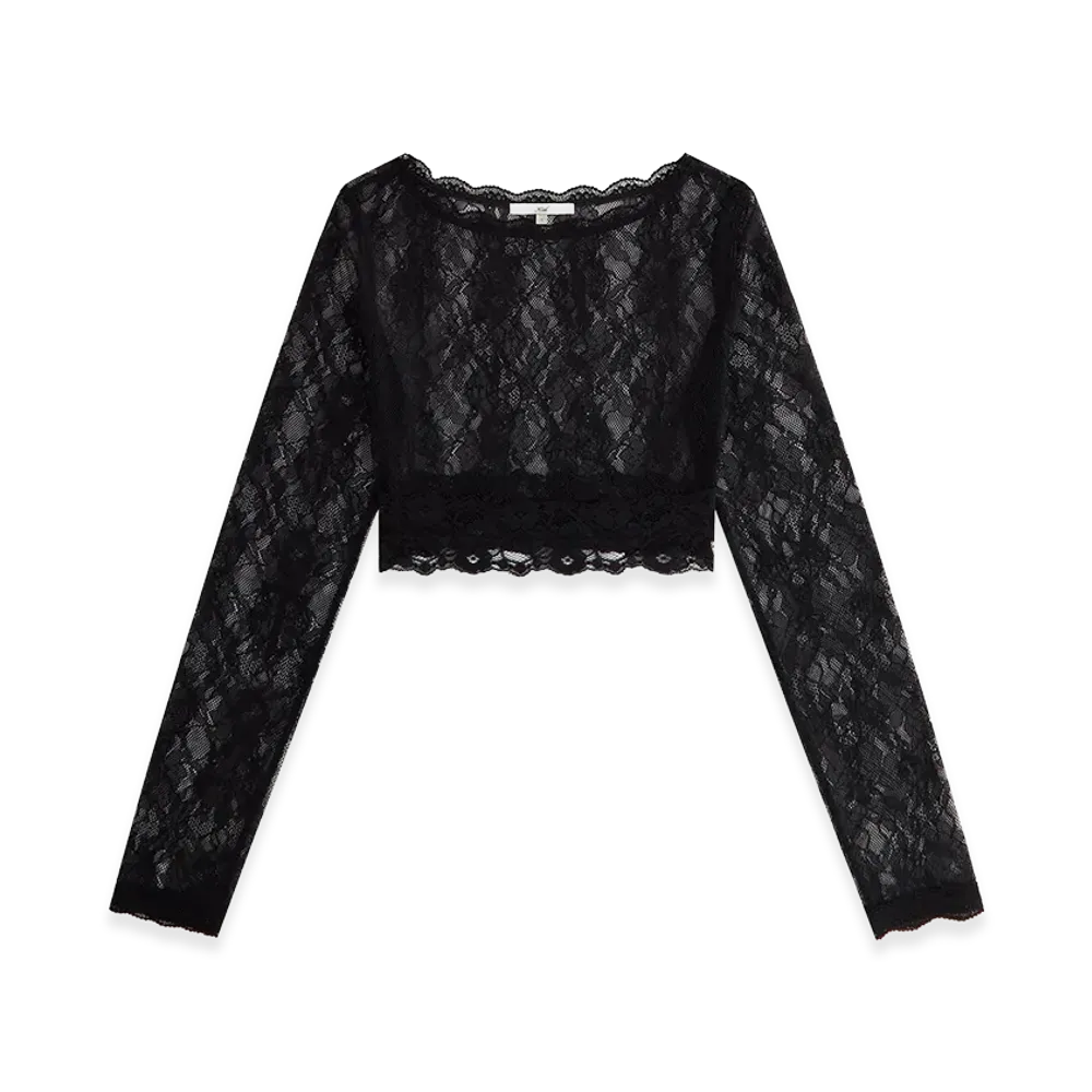 Kith x Lisa Women's Piera Lace Long Sleeve Top "Black"