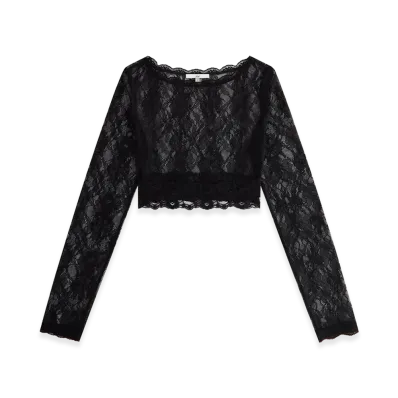 Kith x Lisa Women's Piera Lace Long Sleeve Top "Black"