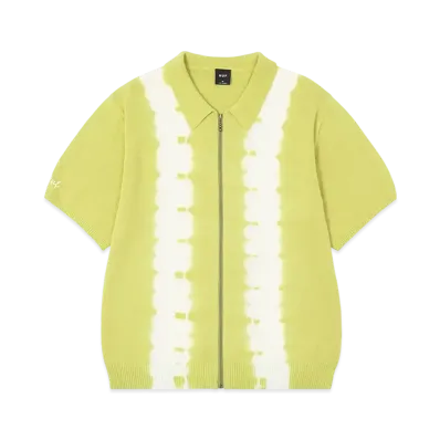 HUF Garden Center Bleach Dyed Knit Polo "Moss"