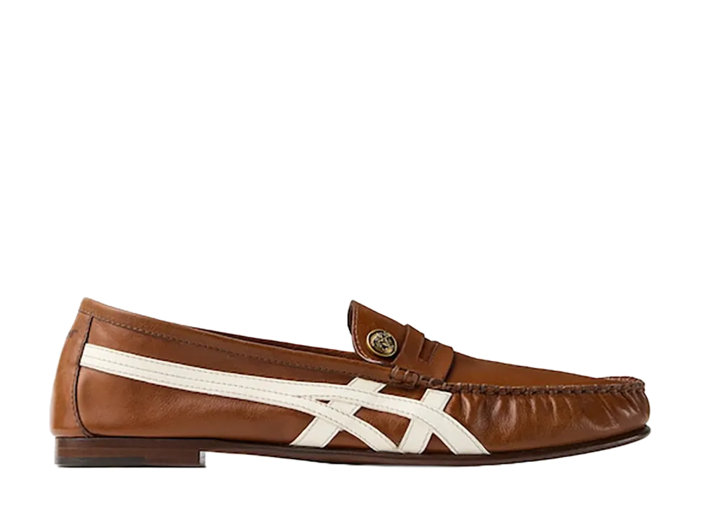 Versace × Onitsuka Tiger Sakura Leather Loafer "Brown/Gold"