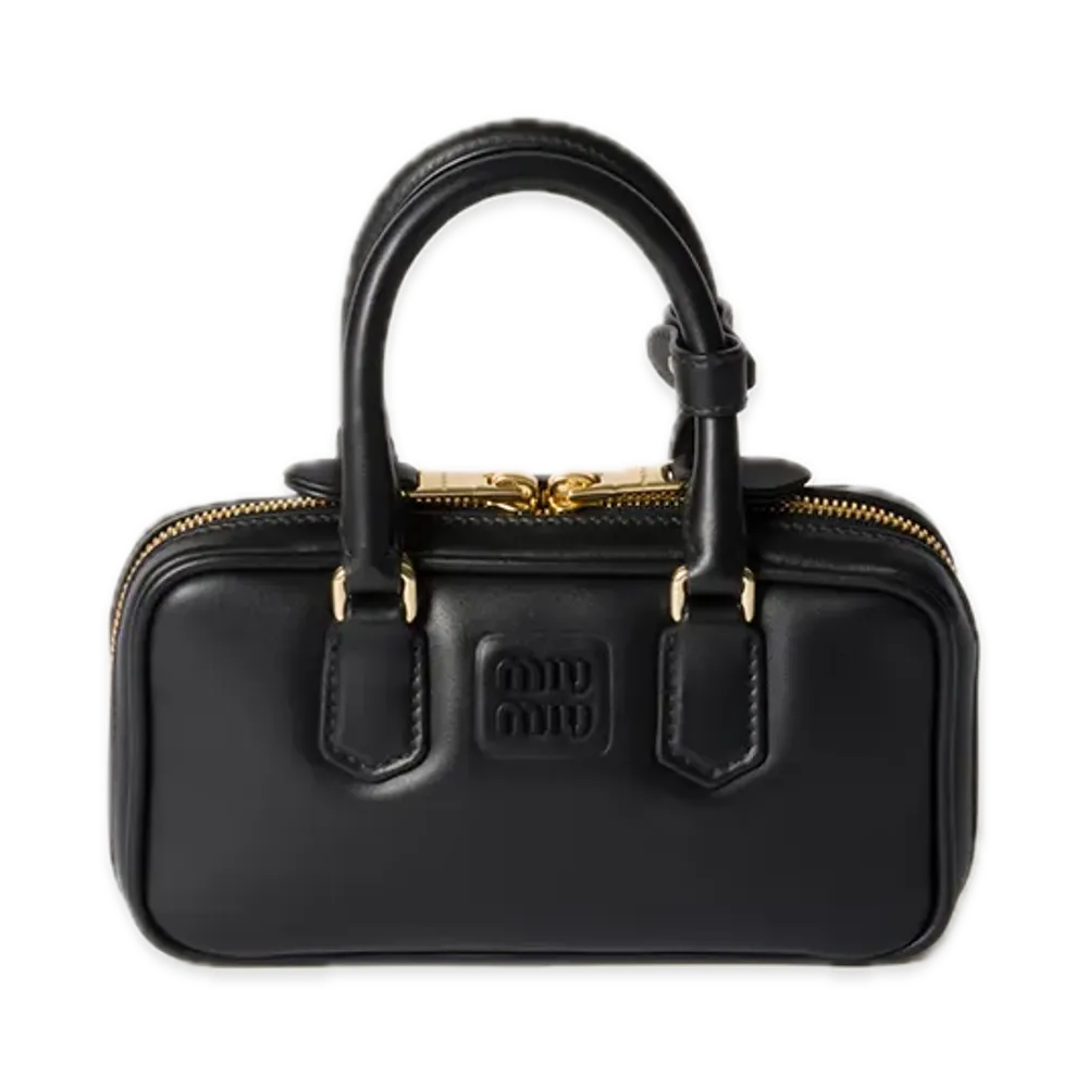 MIU MIU Arcadie Leather Mini Bag "Black"