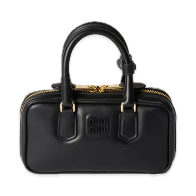 MIU MIU Arcadie Leather Mini Bag "Black"