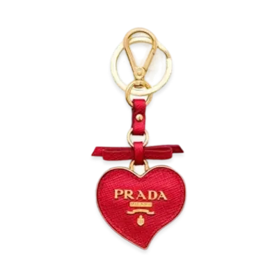 PRADA Heart Key Ring "Red"