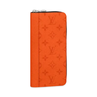 Louis Vuitton Zippy Wallet Vertical Taigarama "Volcano Orange"