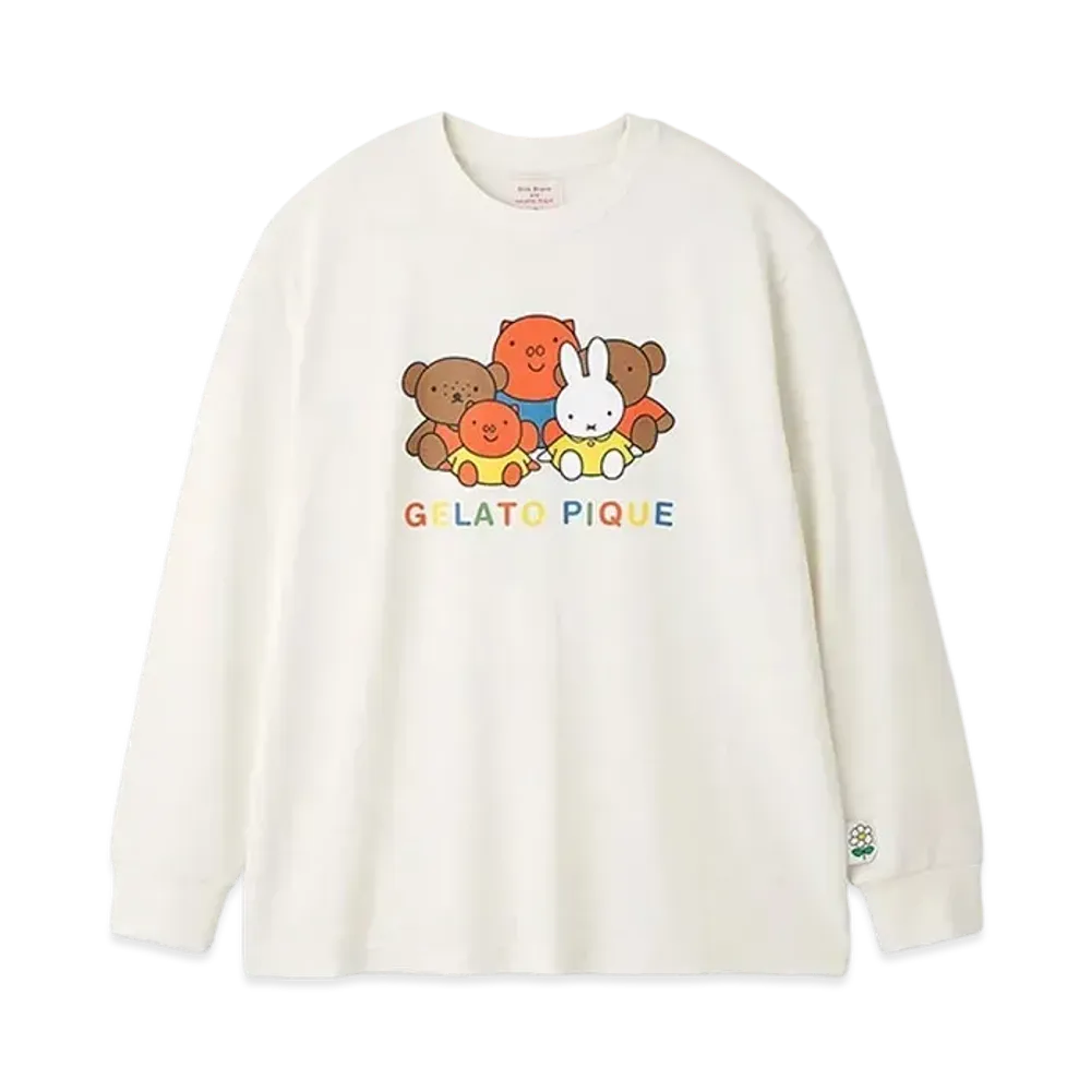 GELATO PIQUE x Dick Bruna Unisex One Point Long T-shirt "Off White"