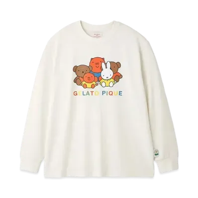 GELATO PIQUE x Dick Bruna Unisex One Point Long T-shirt "Off White"