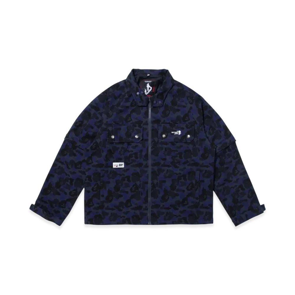 A BATHING APE BY KAZUKI KURAISHI Pixelate Camo Detachable Zip Jacket "Navy"