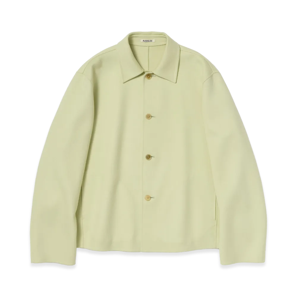 AURALEE Super Fine Wool Melton Hand Sewn Blouson "Light Lime"