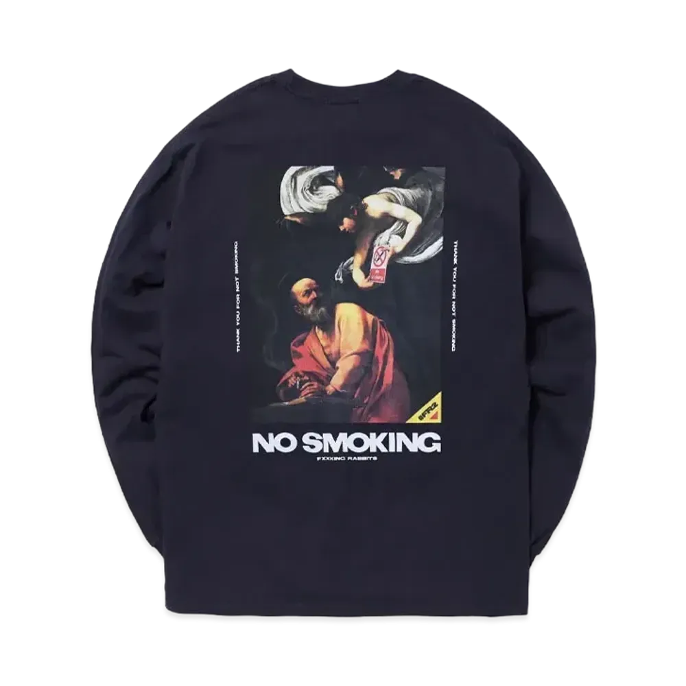 FR2 No smoking Long sleeve T-shirt "Navy"
