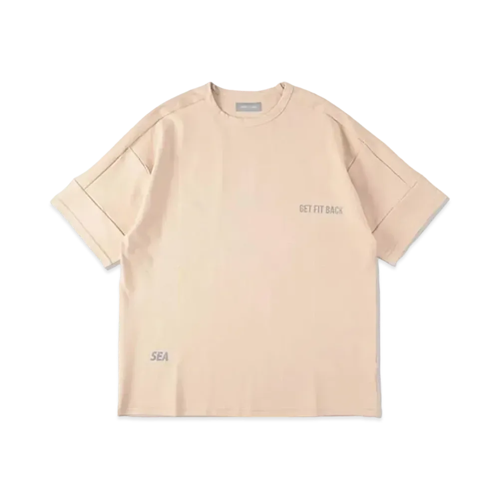 WIND AND SEA WDS (GET FIT BACK) Switch Line Over H/S top "Beige"