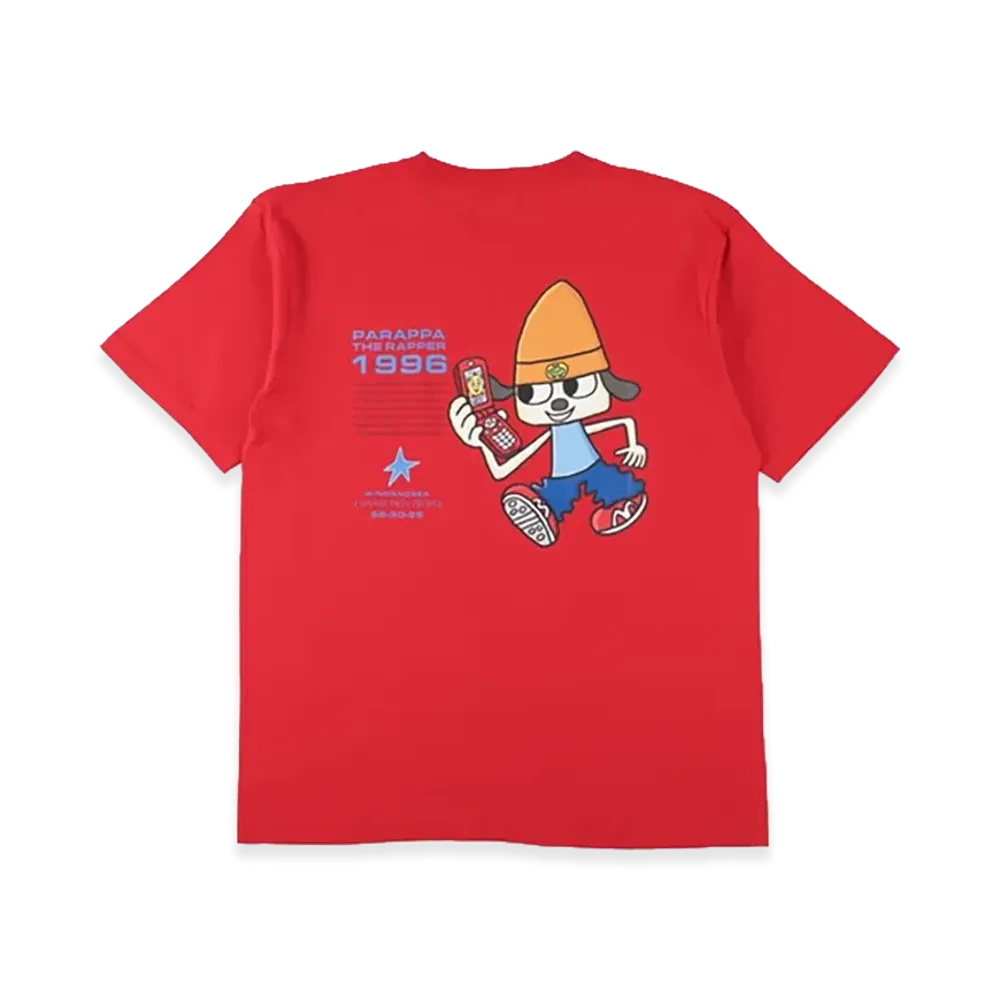 WIND AND SEA x Parappa The Rapper Parappa Mobile Phone Tee "Red"