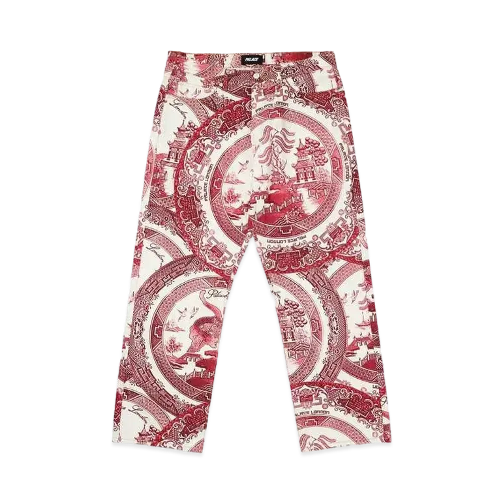 PALACE CHINA PLATE TROUSERS "Red"