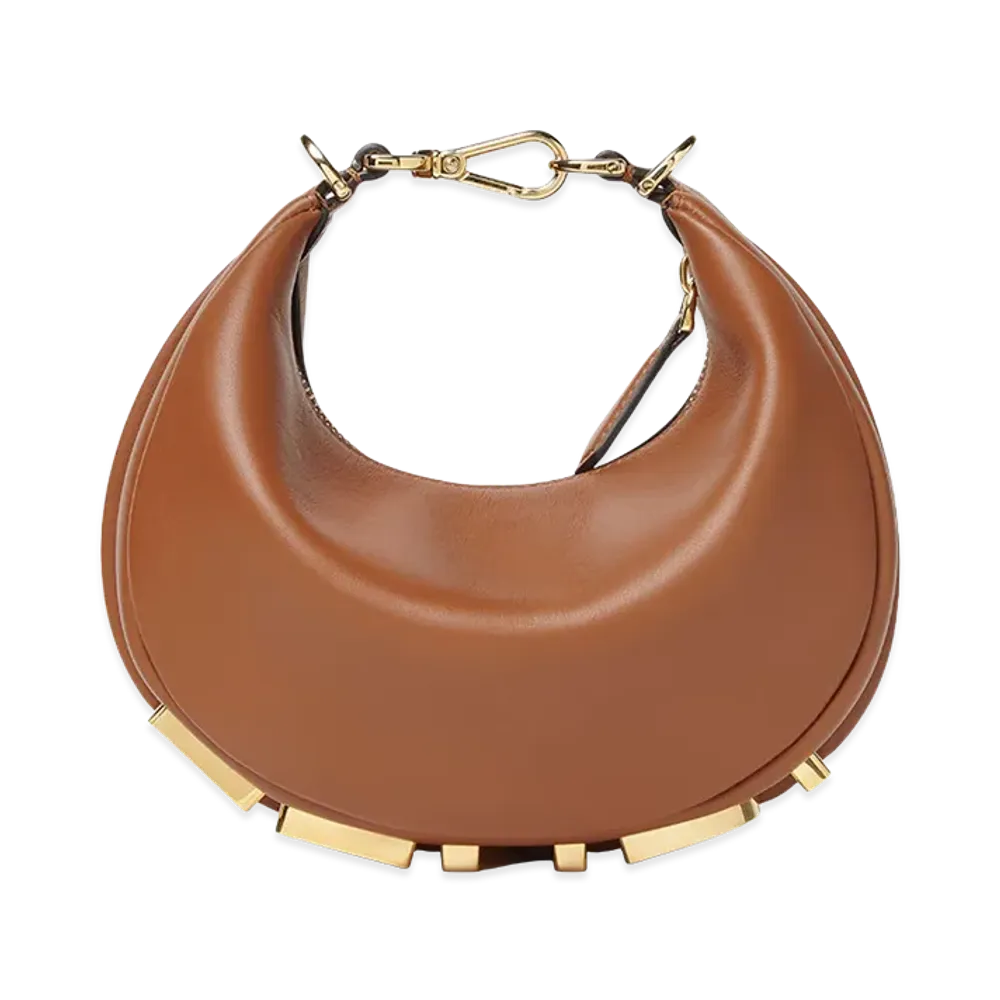 FENDI Women's Fendigraphy Mini in Leather "Brown"