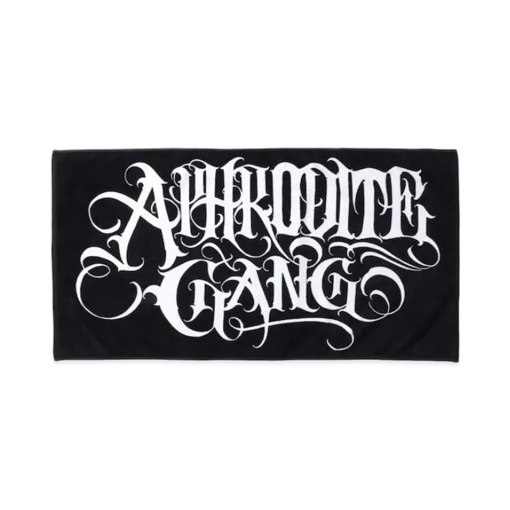 APHRODITEGANG Classic Logo Beach Towel "Black"