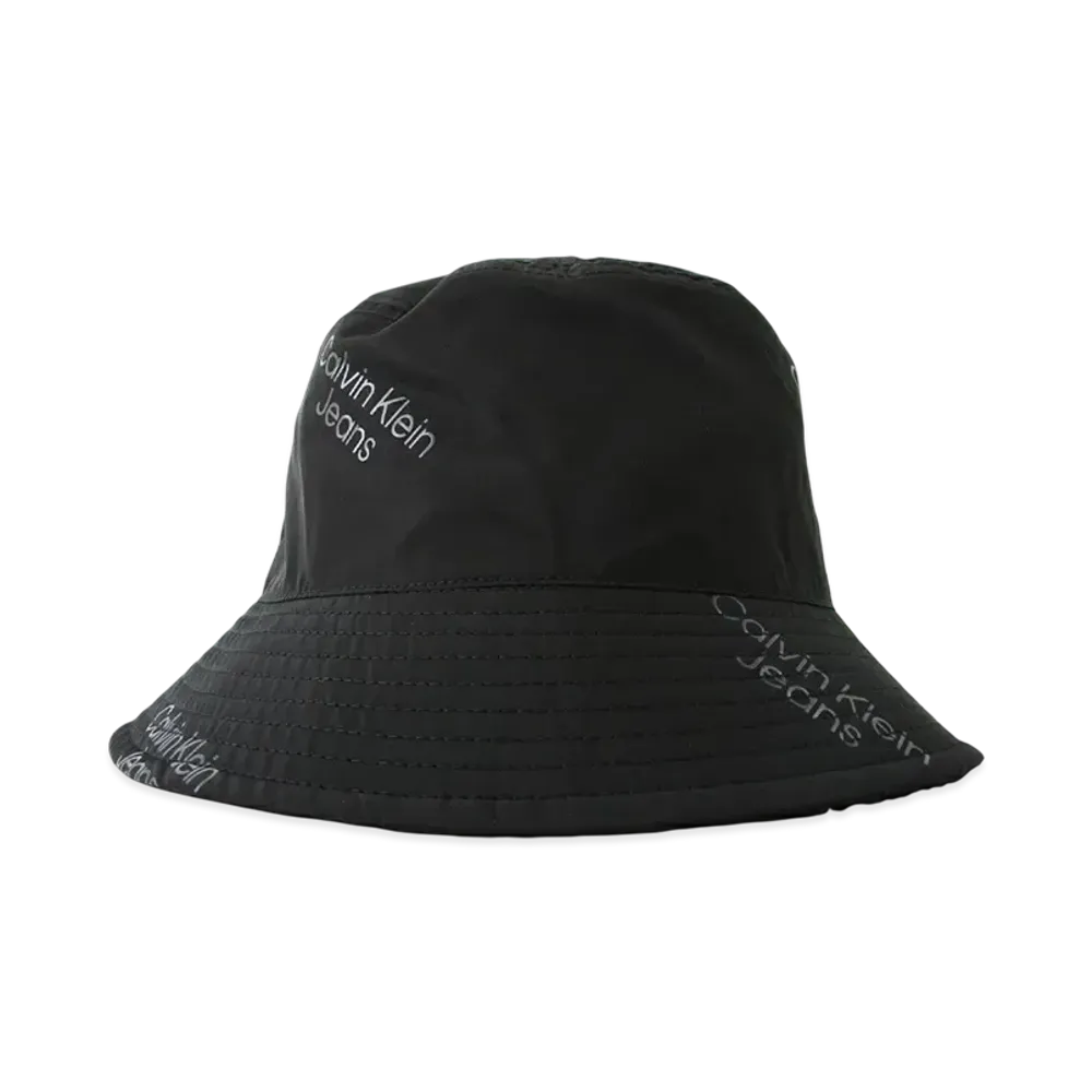 Calvin Klein Jeans Logo Print Bucket Hat "Black"