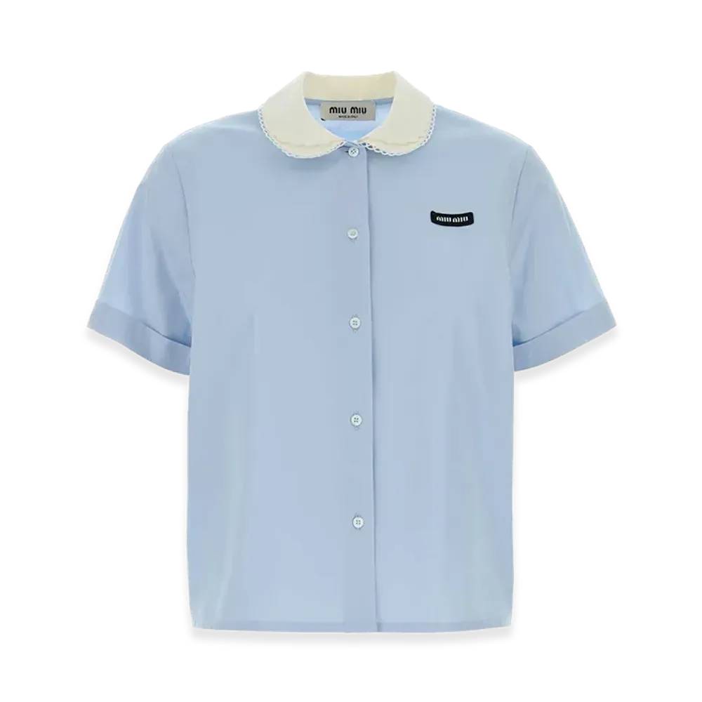 MIU MIU Women's Light Poplin Shirt "Lightblue"