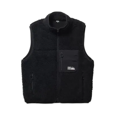 FIRST DOWN Boa Fleece Vest "Black"