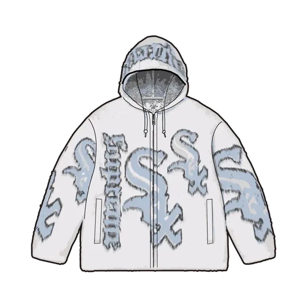 Supreme Chicago White Sox Zip Up Hooded Sweater "White"