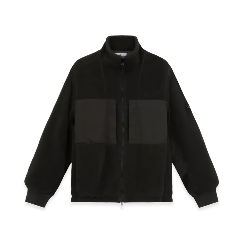 Stone Island 46753 Cotton Pile with Nylon-TC Track Top with Anti-Drop - 24FW "Lead Grey"
