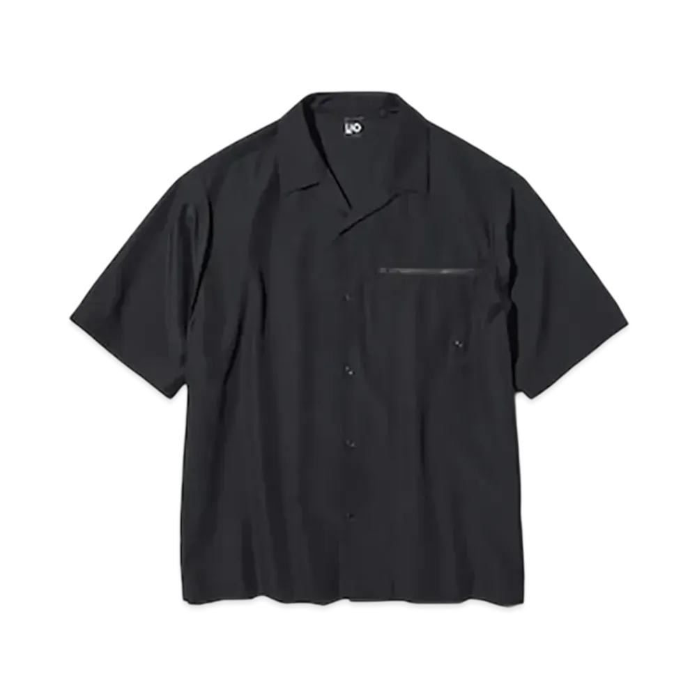 GU x UNDERCOVER UG Open Collar Shirt Half Sleeves "Black"