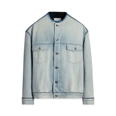Maison Margiela Men's Collarless Denim Jacket "Black"